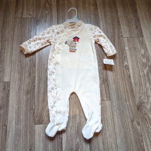 [KIDS 2/$20] NWT Baby (6-9M) - Velour Dog House Footed Sleeper